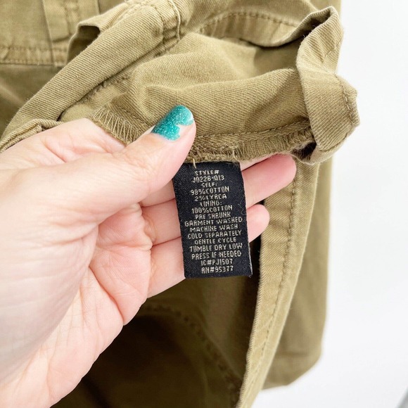 Sanctuary Street Smart Denim Utility Jacket Sz L Green Belted Collared Pockets - Picture 11 of 11